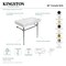 Fauceture Imperial Vitreous China Console Sink W/ Stainless Steel Legs, Wht/Blk VPB1360ST - alternate 2